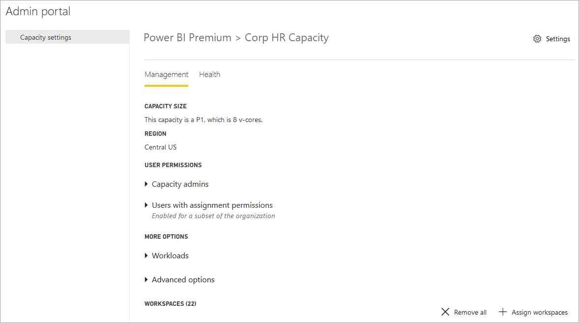 Cập nhật Power BI Premium Generation 2
