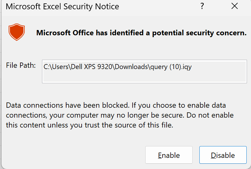 A screenshot of a computer security notice Description automatically generated